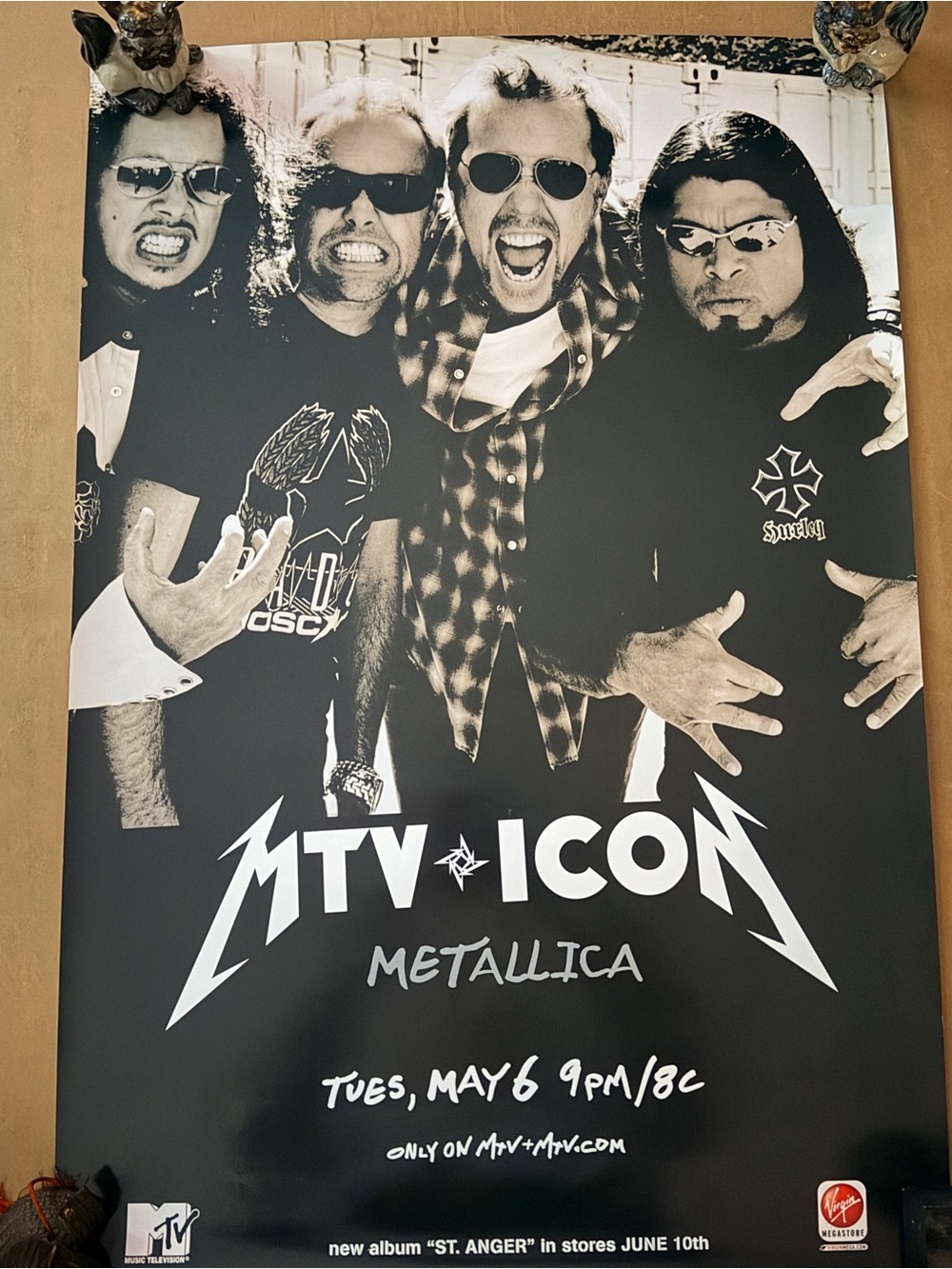 Metallica MTV Icon Black Poster 30”x20” - MAY 6,2003